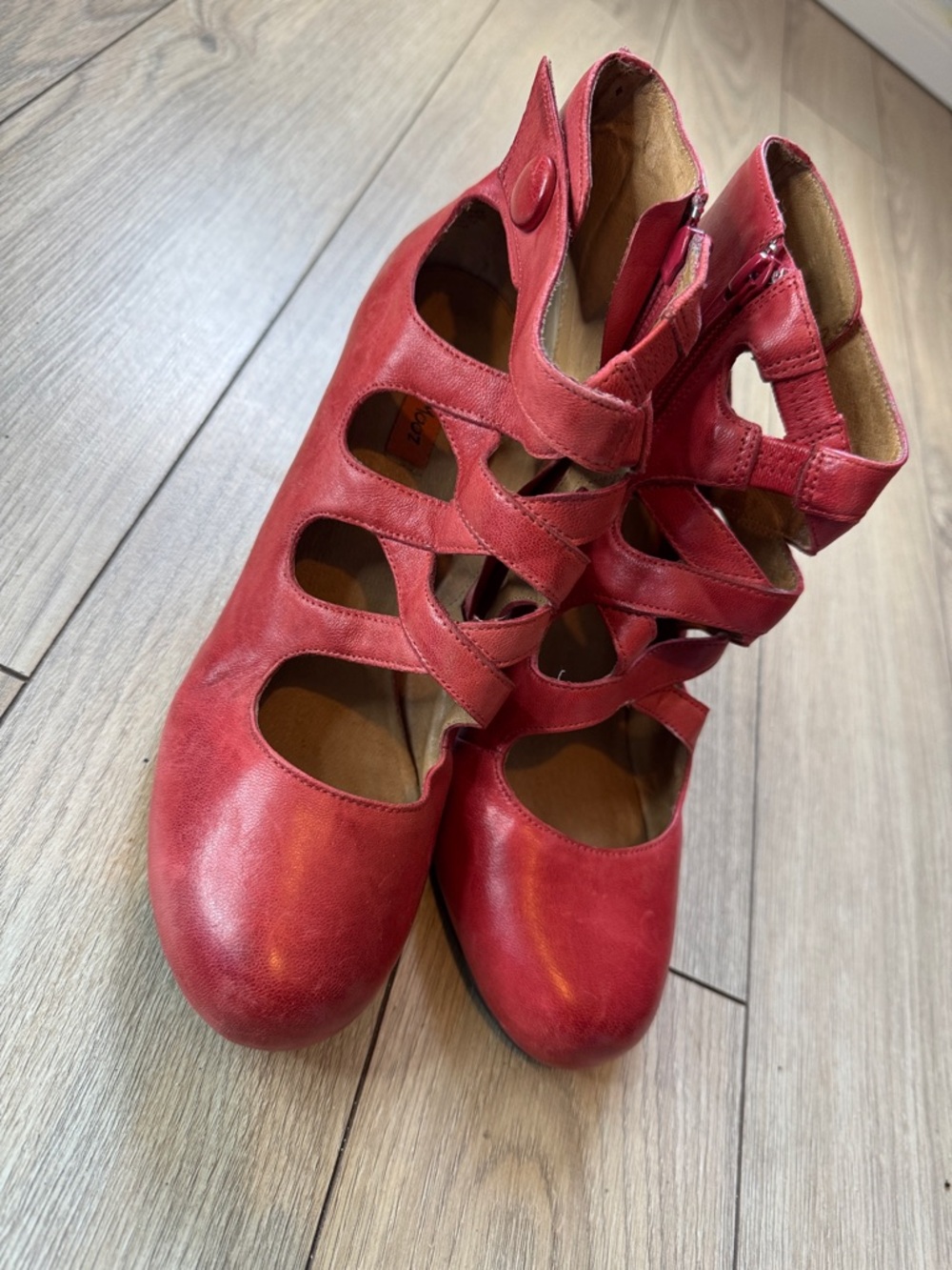 Miz Mooz Women's Cutout Leather Heels - Picture 2 of 10